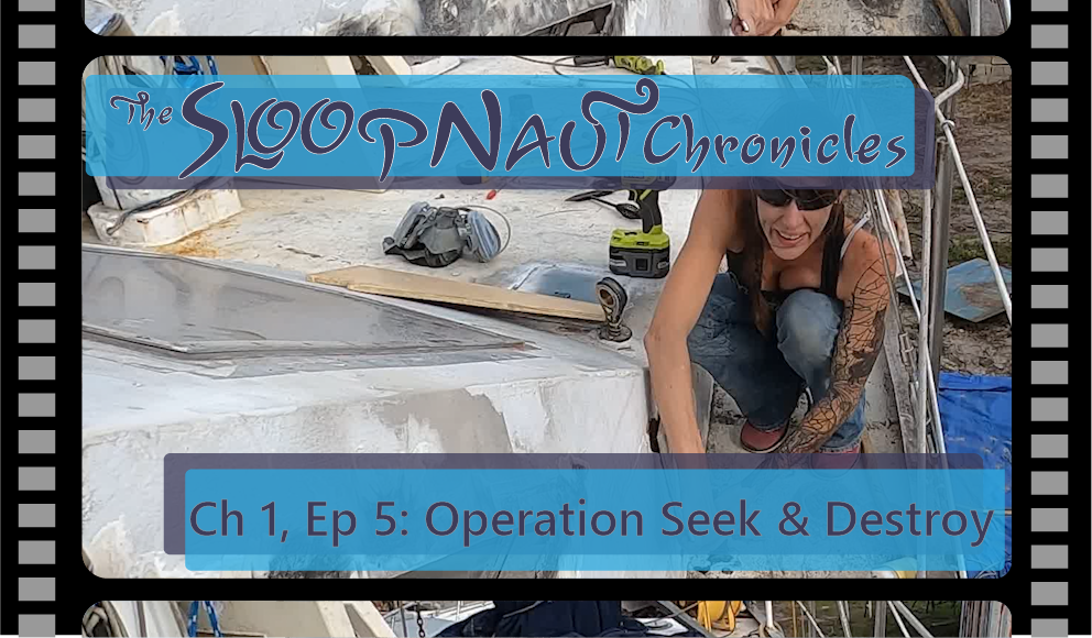 BOAT YARD: Operation Seek & Destroy: Cutting the anchor locker out of our boat
